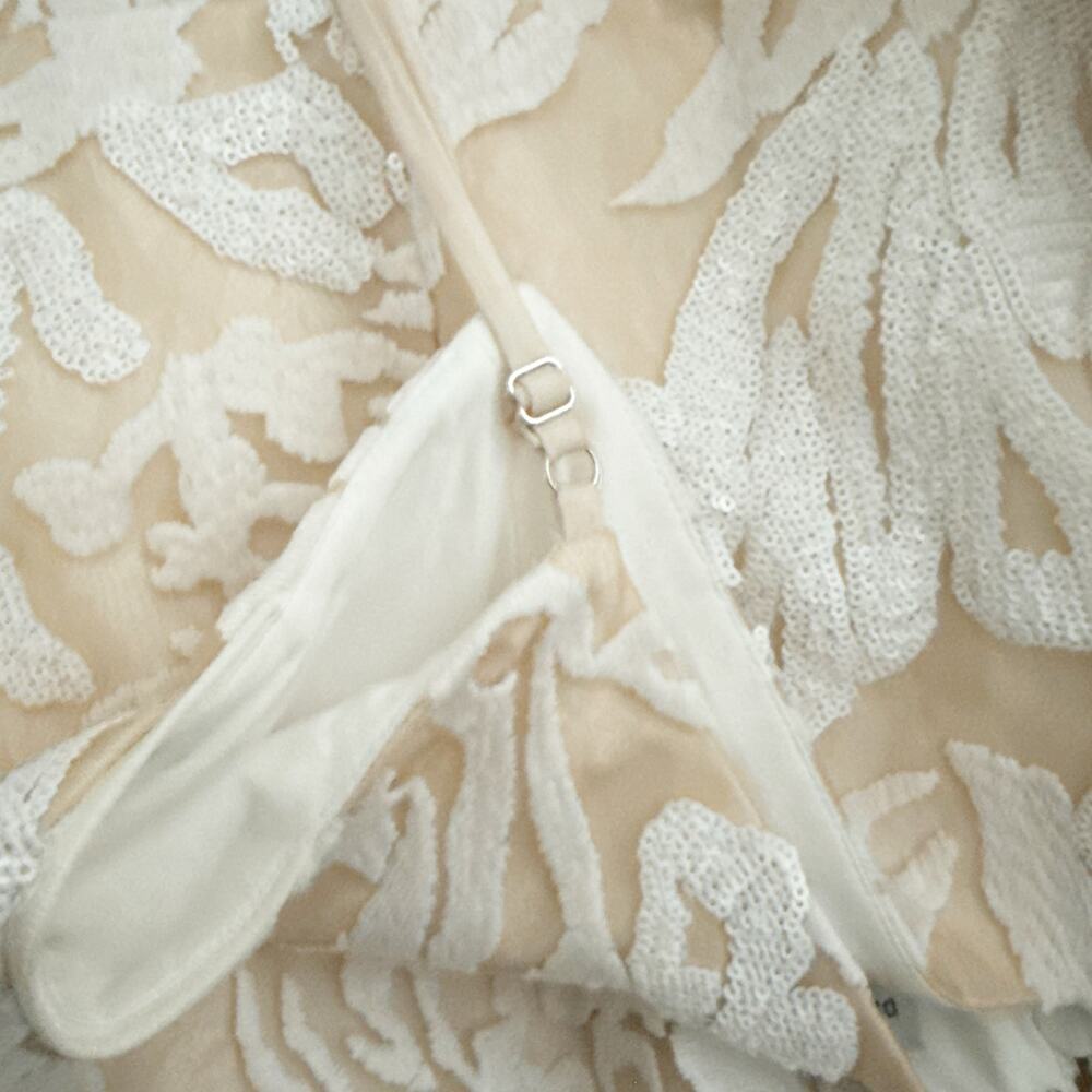 DRESS THE POPULATION | Layla Sweetheart Fit & Flare Midi Dress White Ivory | XL - Picture 11 of 14